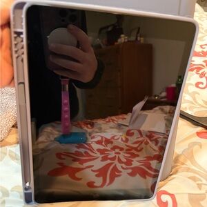 Apple Silver Tablet with White Case